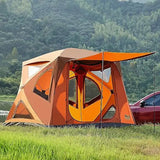 4 Person Instant Pop Up Hub Tent, Easy 60 Second Setup, Weather Resistant Camping Family Cabin Tent with Rain Fly and Carry Bag