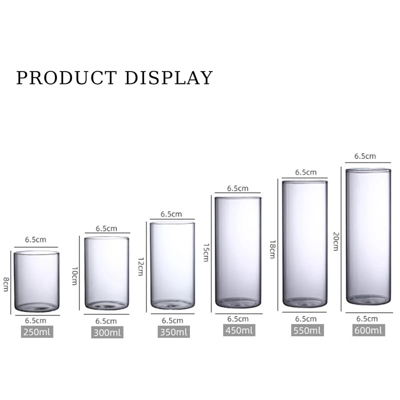 Hydroponics Plants Desktop Glass Planter Vase Glass Vase Transparent Cylinder Flower Vase Bedroom Desktop Home Decoration