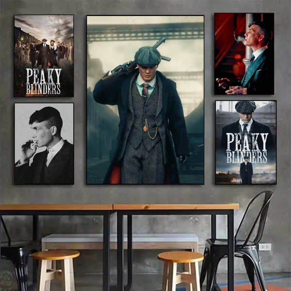 Movie P-Peaky B-Blinders Poster HD art sticky wall waterproof home living room bedroom bar aesthetic decoration