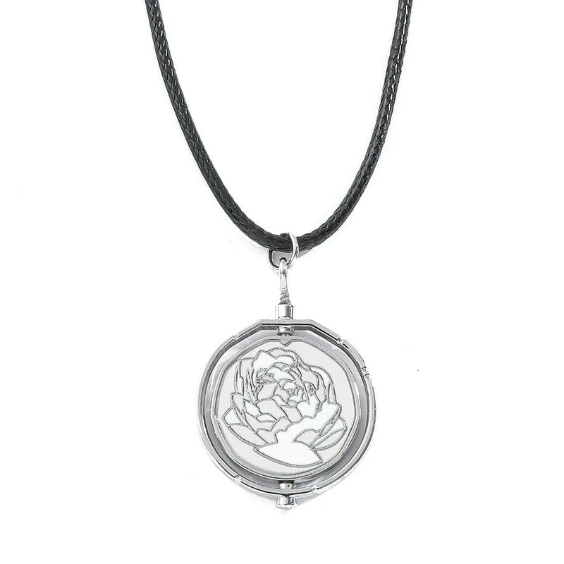 New Game Jinx Blue Rose Rotatable Necklace Anime Game Arcane Season 2 Backpack Pendants Metal Fashion Jewerly Fans Collections