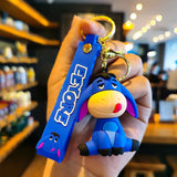 Disney Winnie Piglet Tigger Keychains Cute Cartoon Baby Boy Girl Figure Keyring Kawaii Minnie Key Chain Model Kid Toy Children G