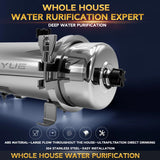 SEPYUE Whole House High Flow Water Filter System 1000L-8000L Stainless Steel Mineral Water Filter Reusable PVDF Lasts 5 Years