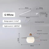 Modern Dining Table Rocker Chandeliers LED Can Be Shifted Long Pole Lamps Nordic Simple Telescopic Folding Long Arm Chandelier