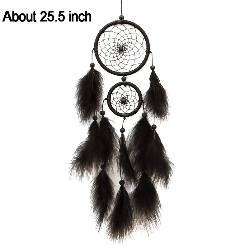 Feather Dream Catcher Indian Style Wall Hanging Wind Chimes For Car Ornaments Room Decor with Rattan Bead Dreamcatchers