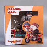 15cm Dragon Ball Z Anime Figure Son Goku Master Roshi Locomotives PVC Action Kame Sennin Motorcycle Toys for Children Collector