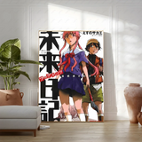 Cute M-Mirai N-Nikki Poster Sticky Wall Art Printing Waterproof Home Living Bed Room Bar Aesthetic Decor