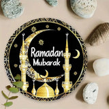 2D Ramadan Mubarak Aluminum Sign - 1pc 8x8" Glam Wall Hanging, Home Party Decor, Perfect Festival Gift