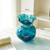 Lucky Bag Glass Vase Ornament Hydroponic Vase Artistic Flowers Vessels Decorative Vases Flower Arrangement Dried Flower Vases
