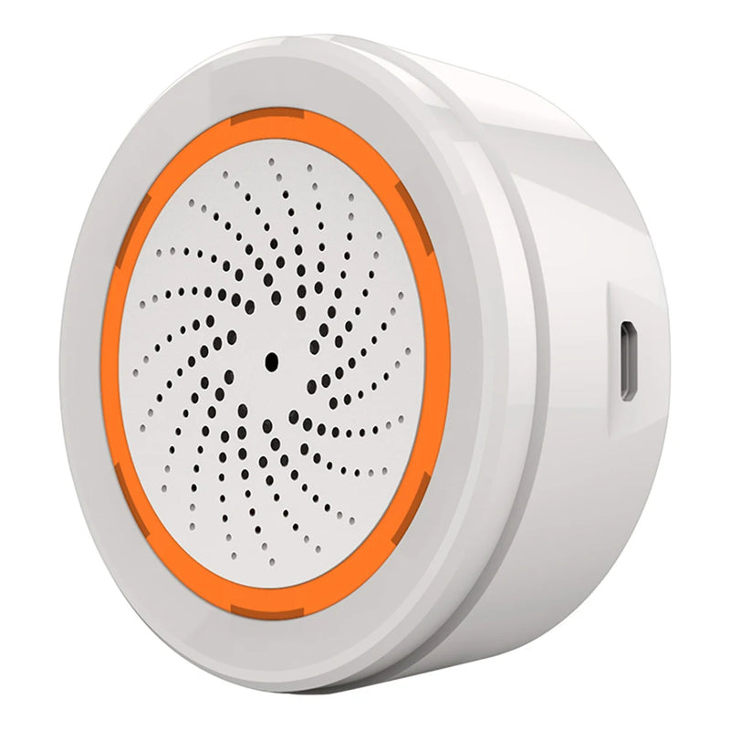 Tuya Smart Siren Alarm Sensor Sound Light Alert USB Smart Sensor For Home Security USB Cable Power Works With Alexa Google Home