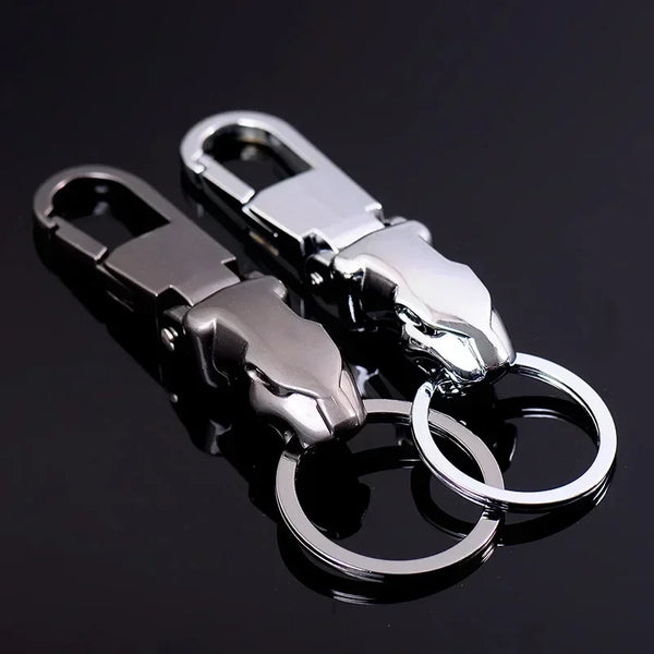 Zinc Alloy Auto Keychain Key Holder Keyring Fob Men Leopard Head Waist Hanging Charm Key chain for Jaguar F-pace XJ XE XF S147