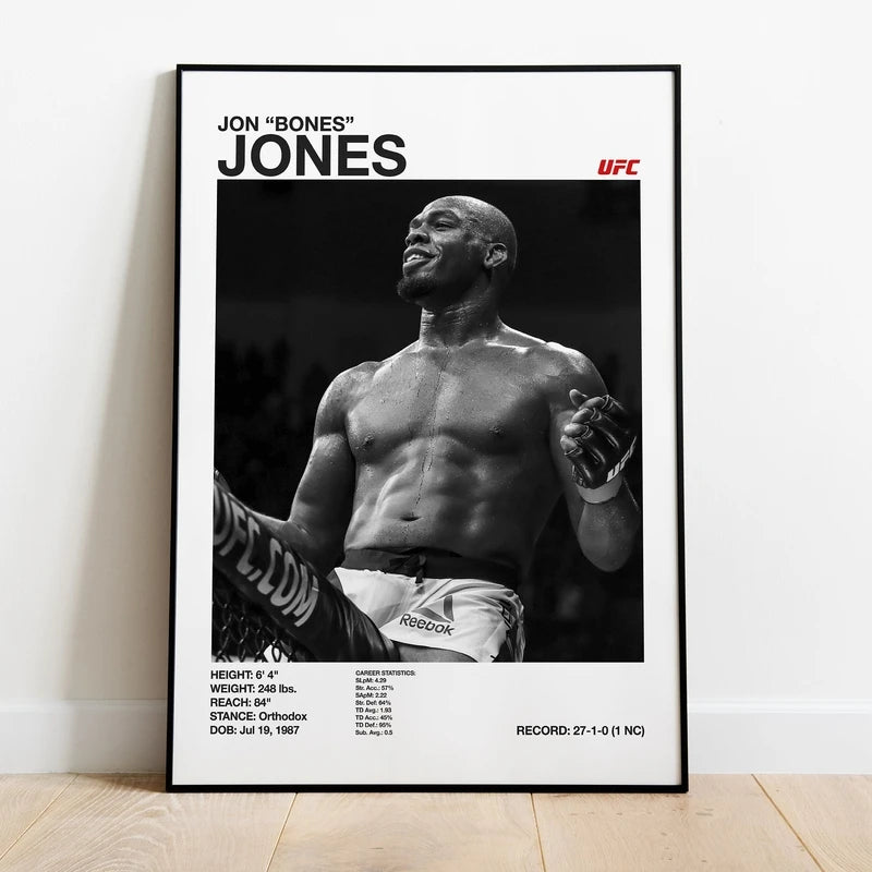 Black and white U-Ultimate Fighting Championship UFC Poster Canvas Print Painting Wall Decor Gym Room Decoration