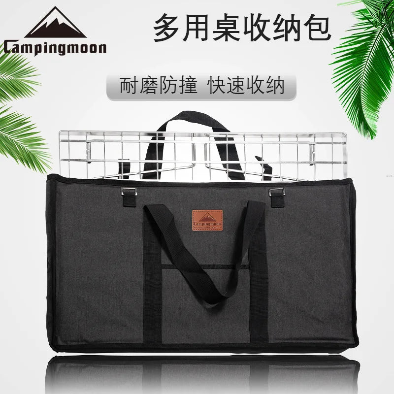 CAMPINGMOON T230/T-2303 Multi purpose Iron Storage Rack Camping Table Portable Multi functional BBQ Outdoor Folding Table