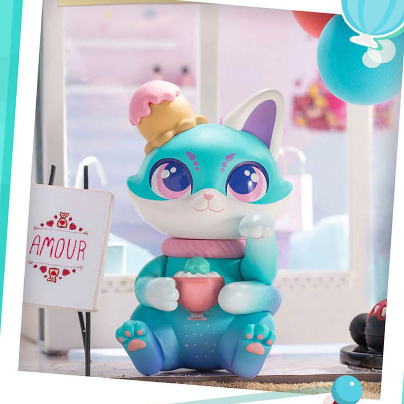Anime New Cassy Cat Drinks Series Mystery Box Anime Original Figure Collection Model Desktop Ornaments Doll Toys