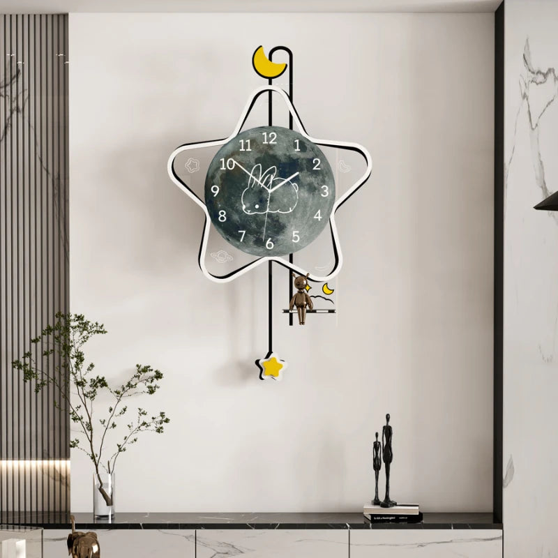 No Ticking Silent Clock Unique Design Simplicity Luminous Large Clock Luxury Aesthetics Orologio Da Parete Home Decoration
