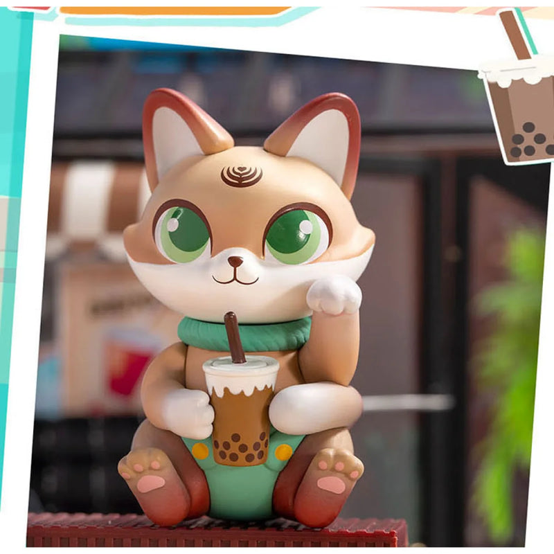 Anime New Cassy Cat Drinks Series Mystery Box Anime Original Figure Collection Model Desktop Ornaments Doll Toys