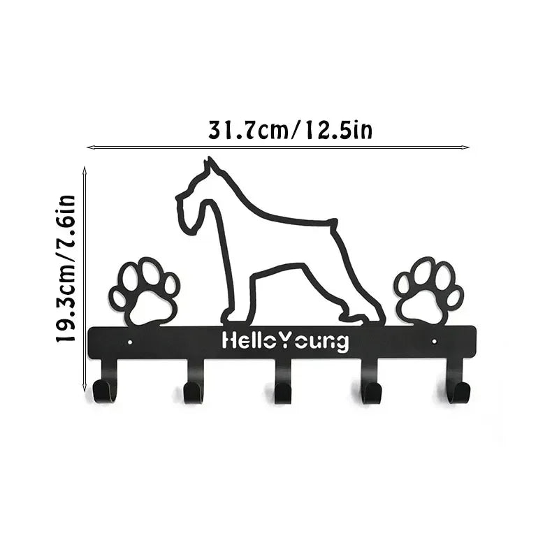 Multifunctional Iron Wall Hanging Cute Cat Key Rack Festive Atmosphere Cat Wall Rack Hook Household Key Coat Hanger Hook