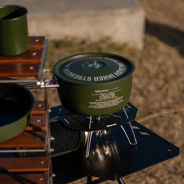 Camping Cookware Set Camping Pot and Fry Pan Set for Camping Backpacking Outdoor Cooking and Picnic