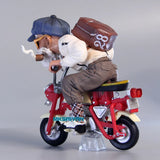 15cm Dragon Ball Z Anime Figure Son Goku Master Roshi Locomotives PVC Action Kame Sennin Motorcycle Toys for Children Collector