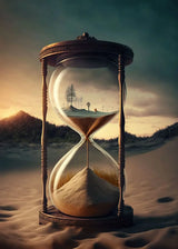 Hourglass Desert Sunset Poster Abstract Art Modern Picture Print Poster Wall Art Canvas Painting Home Living Room Decoration