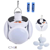 Outdoor Solar Folding Light Portable USB Rechargeable LED Bulb Search Lights Camping Torch Emergency Lamp for Power Outages