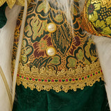 Green Santa Claus Creative Green-Clothed Santa Claus Hug Bag Plush Standing Statue Ornament for Holiday Party