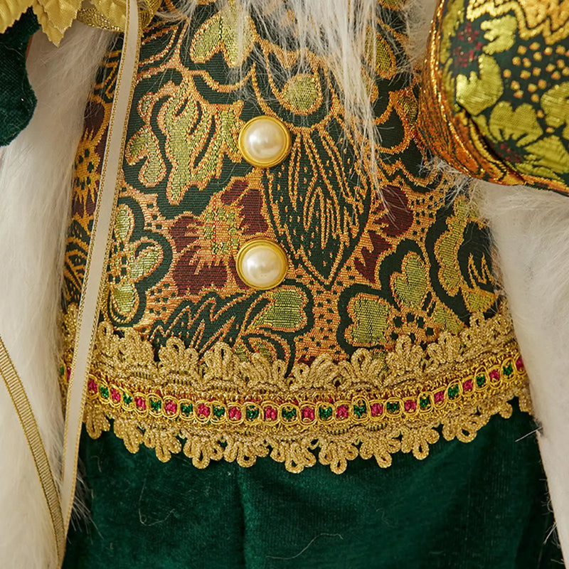 Green Santa Claus Creative Green-Clothed Santa Claus Hug Bag Plush Standing Statue Ornament for Holiday Party