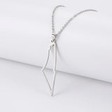 Israel Palestine Map Pendant Necklace For Women Men Arabic African Jamaica Stainless Steel Gold Color Chain Necklaces Jewelry