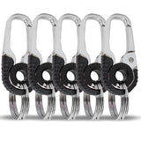 Men Keychain Hook Stainless Steel Keychain Buckle Outdoor Carabiner Climbing Tool Double Ring Car Fishing Key Ring Accessories