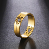 Skyrim Stainless Steel Spider Ring for Men Women 6MM Wide Finger Rings 2025 Hip Hop Punk Jewelry Birthday Gift for Lover Friend