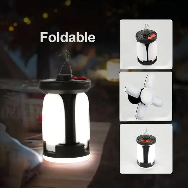 Rechargeable Solar USB LED Camping Lantern Foldable Design with 6 Light Modes Ideal for Camping & Fishing LED Lights for Camping