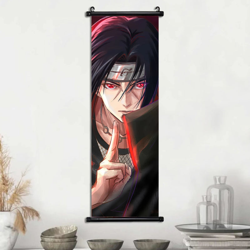 Akatsuki Hot Japanese Anime Poster Scroll Canvas Wall Hanging Painting Home Decor Itachi  Art Room Decoration Kid Gift Didara