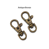 10pcs Split Key Ring Swivel Connector Carabiner for Jewelry Finding Making Gold Silver Plated Lobster Clasp Hooks DIY Keychains