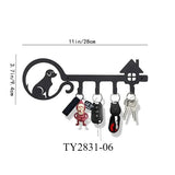 Multifunctional Iron Wall Hanging Cute Cat Key Rack Festive Atmosphere Cat Wall Rack Hook Household Key Coat Hanger Hook