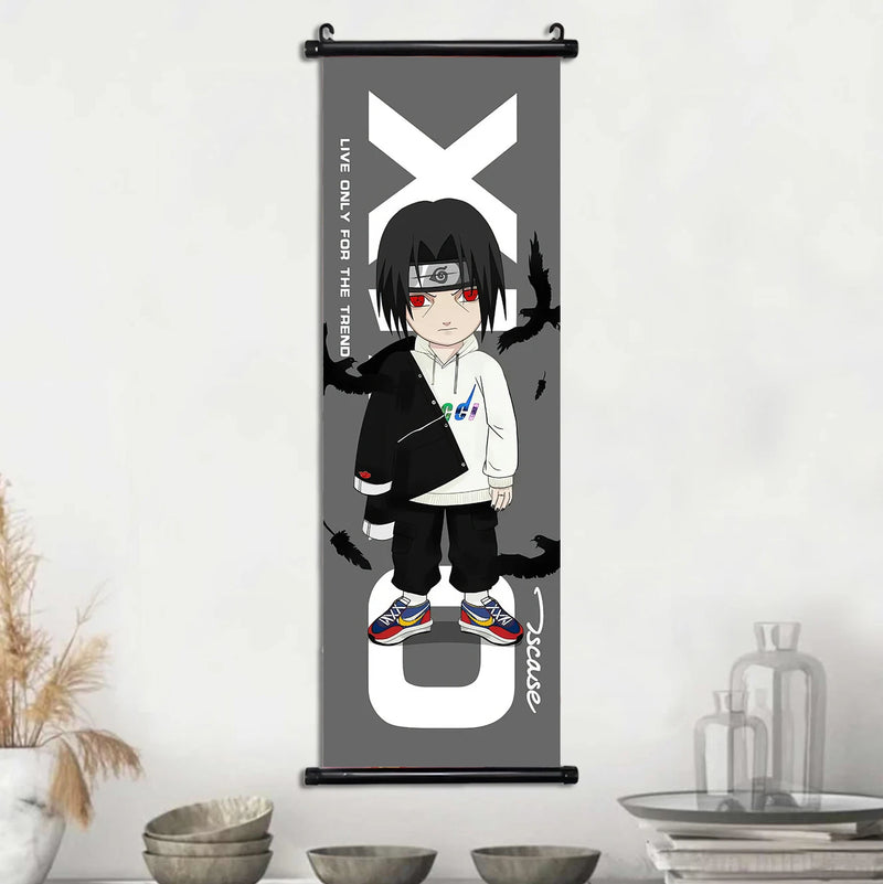 Akatsuki Hot Japanese Anime Poster Scroll Canvas Wall Hanging Painting Home Decor Itachi  Art Room Decoration Kid Gift Didara