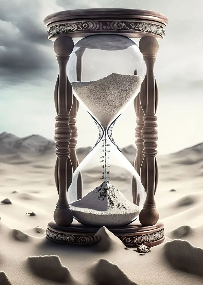 Hourglass Desert Sunset Poster Abstract Art Modern Picture Print Poster Wall Art Canvas Painting Home Living Room Decoration