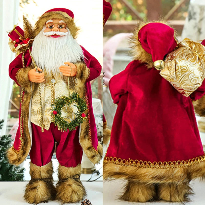 New Year 2025 Christmas Decorations For Home Height 30Cm 45Cm Santa Claus Doll Children'S Gifts Window Ornaments Navidad
