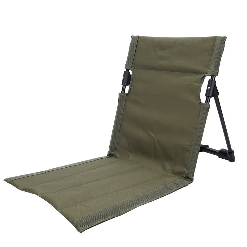 Outdoor Camping Aluminum Alloy Folding Cushion Convenient Lawn Chair Beach Chair Backrest Balcony Rest Chair outdoor furniture
