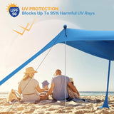 Beach Sun shade UV Resistant Camp bed Tent Outdoor Sun Shelter Canopy garden house Windproof Rope Stable with storage bag