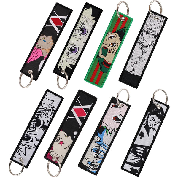 Hunter×Hunter Anime Men Women Keychain for Cars Cool Key Tags Key Fobs Holder Decorative Key Ring Accessories Gifts