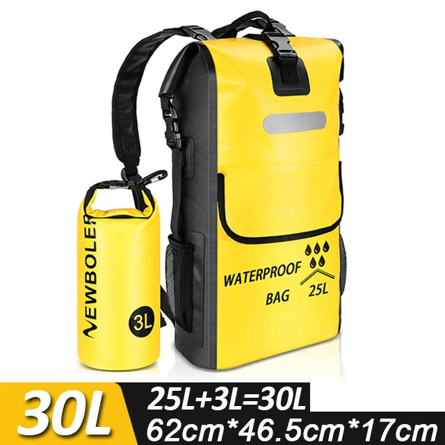NEWBOLER 25L Waterproof Dry Bag Backpack for Kayaking, Floating Outdoor Dry Sack Boating Sailing Rafting Fishing Camping