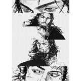 Vagabond Manga Cool Janpan Samurai Poster Sticky Wall Art Printing Waterproof Home Living Bed Room Bar Aesthetic Decor
