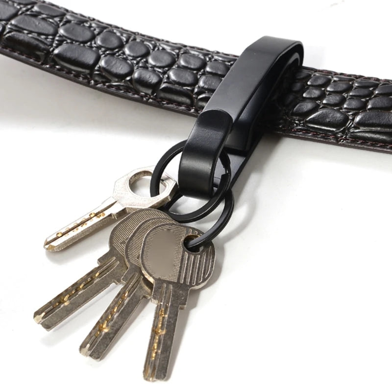 Molle Webbing Buckle Stainless Steel Keychain Waist Hanging Car Keyring Anti-Lost Keys Clip Belt Buckle Outdoor Buckle