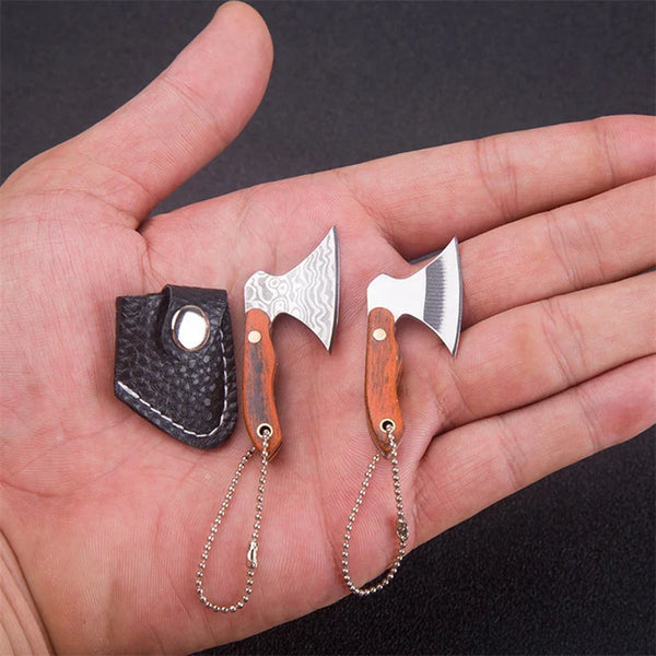 Mini Stainless Steel Small Axe Portable Key Chain, Small Kitchen Knife Disassembly  Gift Key Pendant Decoration, Outdoor Tool