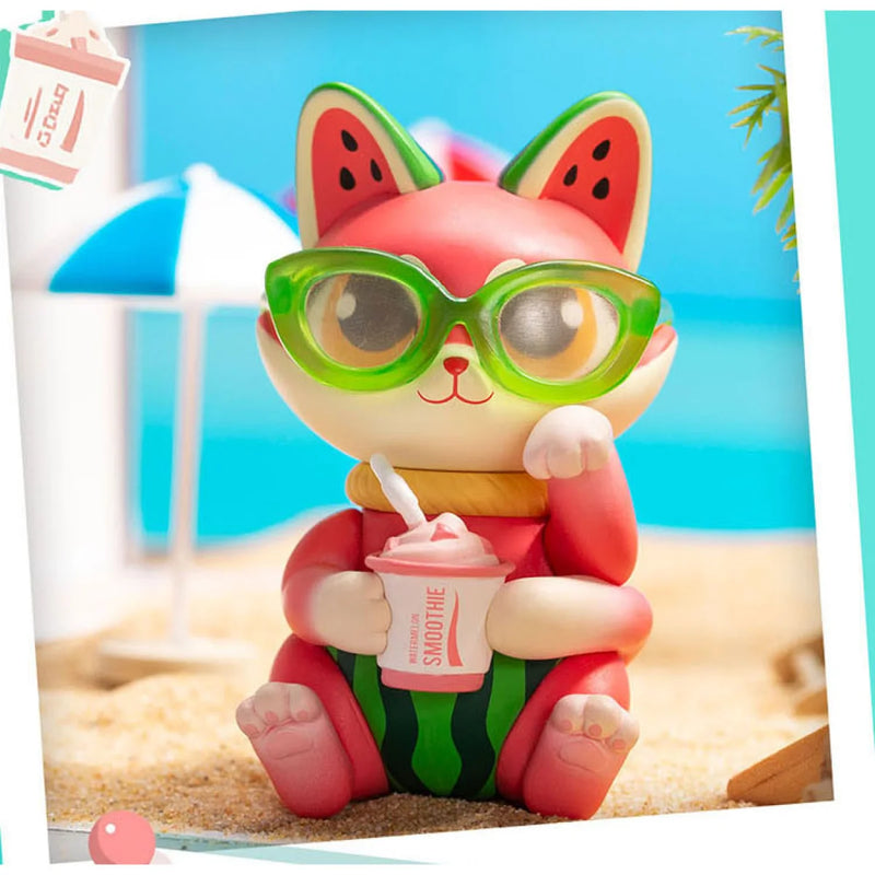 Anime New Cassy Cat Drinks Series Mystery Box Anime Original Figure Collection Model Desktop Ornaments Doll Toys
