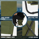 FUNDANGO Small Fishing Chair, Camping RV Trekking Hunting, with Backrest, Lightweight, Foldable, Men's Gift, 265 lbs Capacity