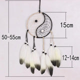 Feather Dream Catcher Indian Style Wall Hanging Wind Chimes For Car Ornaments Room Decor with Rattan Bead Dreamcatchers