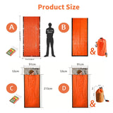 Emergency Sleeping Bag Survival Bag | Portable  Blanket Survival Gear Emergency Bivy Sack Bivvy Thermal Sleeping Bag Camping
