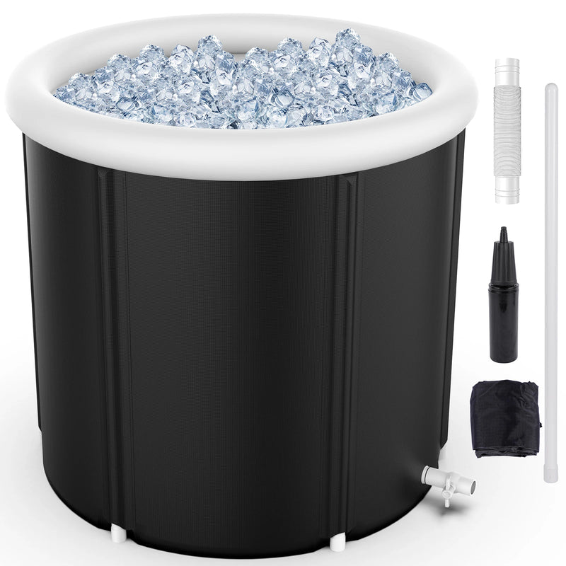 400L Large Ice Bath Tub Outdoor with Cover Portable Bathtub Athletes Cold Water Therapy Tub for Recovery Cold Plunge Tub