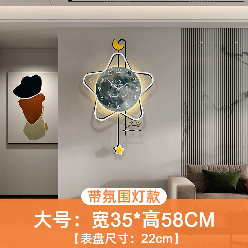 No Ticking Silent Clock Unique Design Simplicity Luminous Large Clock Luxury Aesthetics Orologio Da Parete Home Decoration