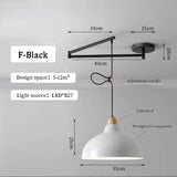 Modern Dining Table Rocker Chandeliers LED Can Be Shifted Long Pole Lamps Nordic Simple Telescopic Folding Long Arm Chandelier